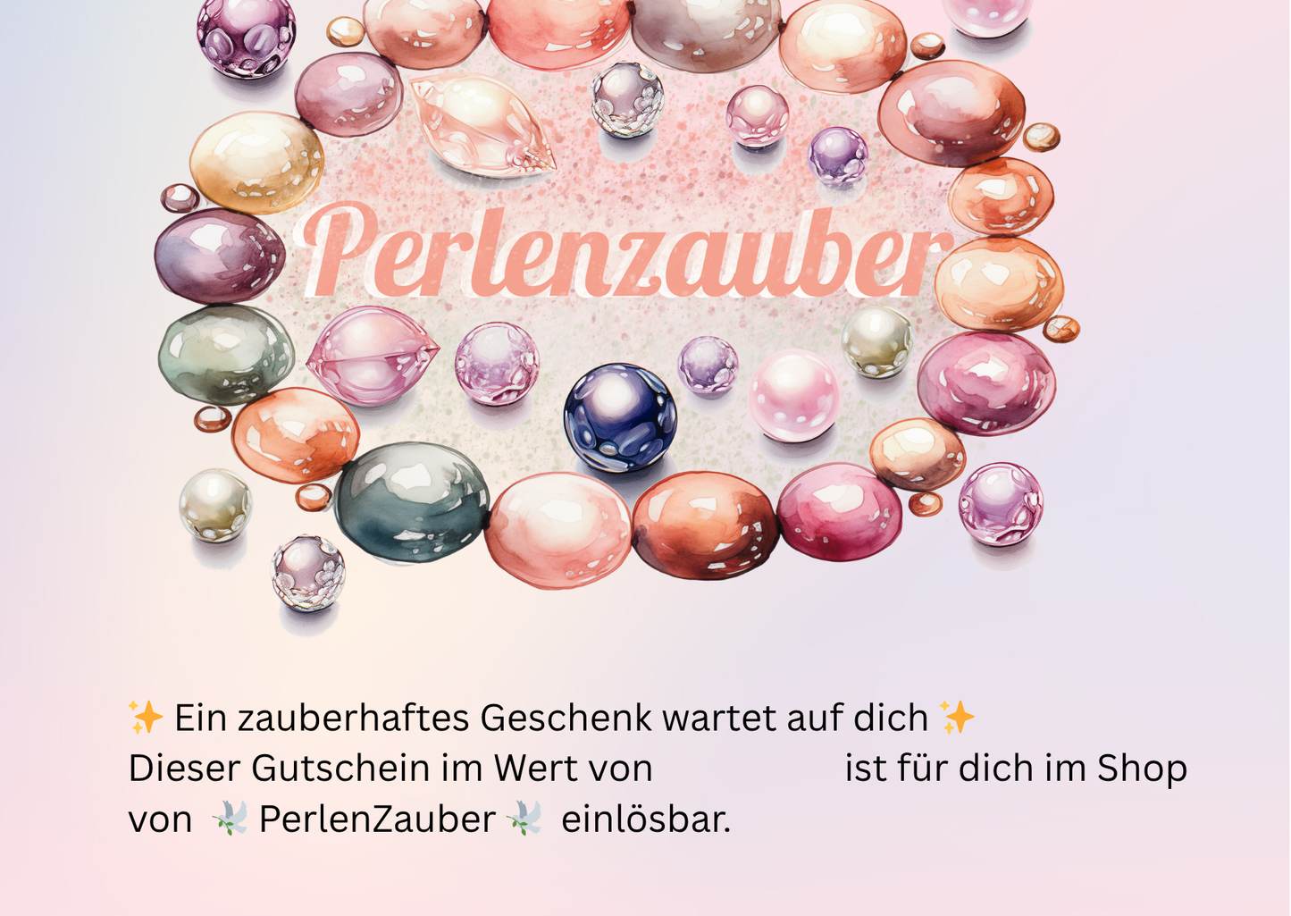 PerlenZauber- Gutscheinkarte